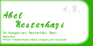 abel mesterhazi business card