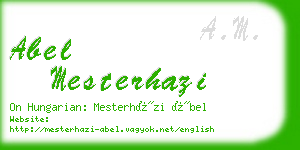 abel mesterhazi business card